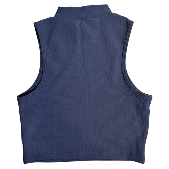 PARAGON Blue Sleeveless Crop Tank Top - Picture 2 of 5